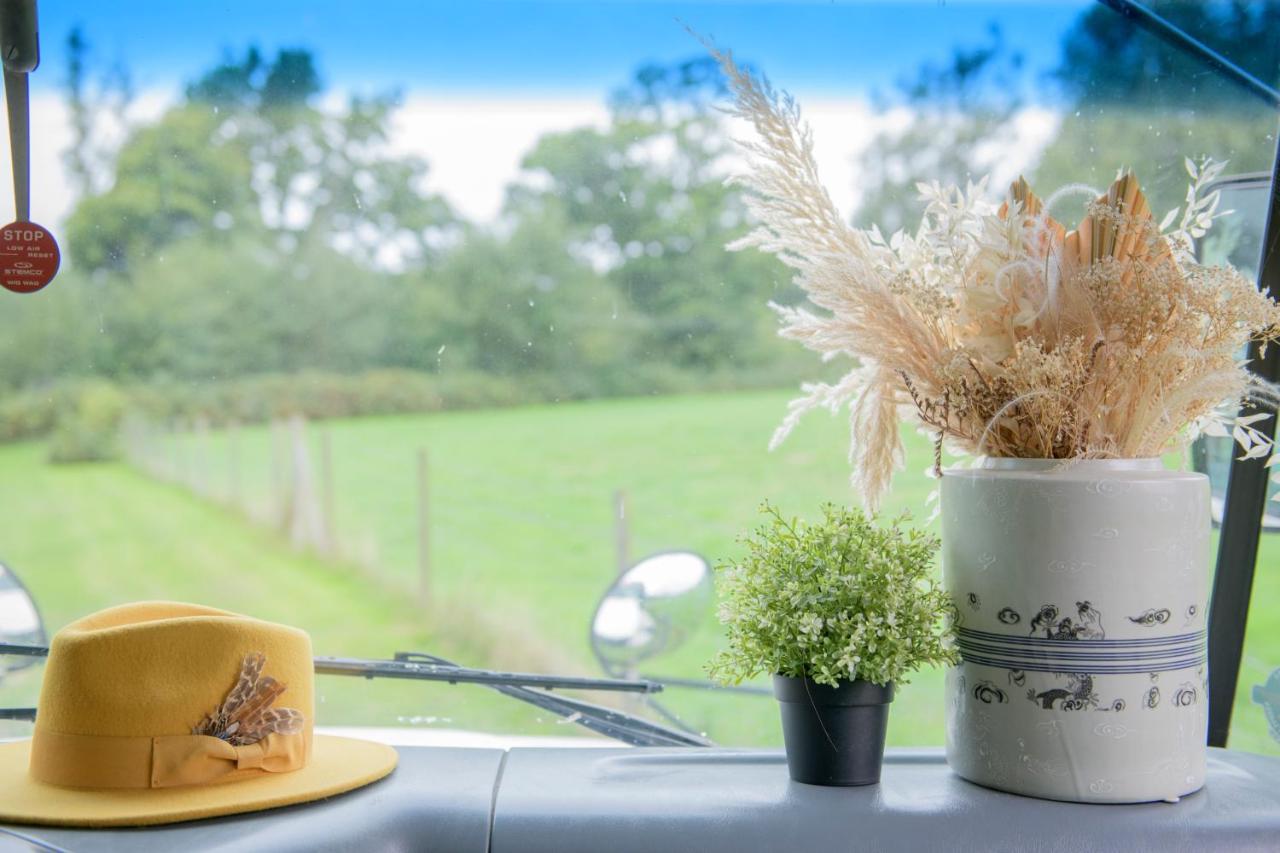 American School Bus Retreat With Hot Tub In Sussex Meadow 어크필드 외부 사진