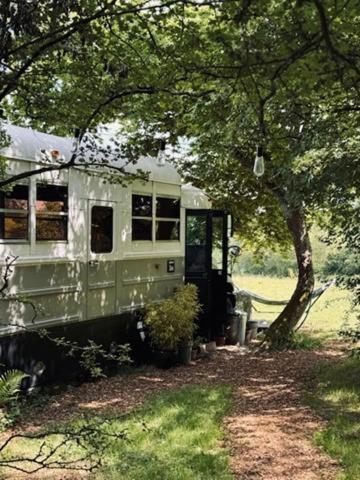 American School Bus Retreat With Hot Tub In Sussex Meadow 어크필드 외부 사진